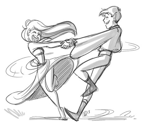 Dancing Sketch Eskiz Dibujos Cartoon Couple Poses Drawing Drawing