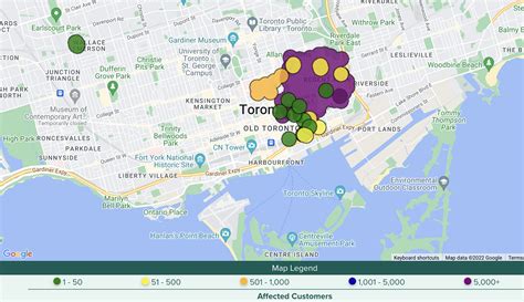 Map Of The Downtown Power Outage Rtoronto