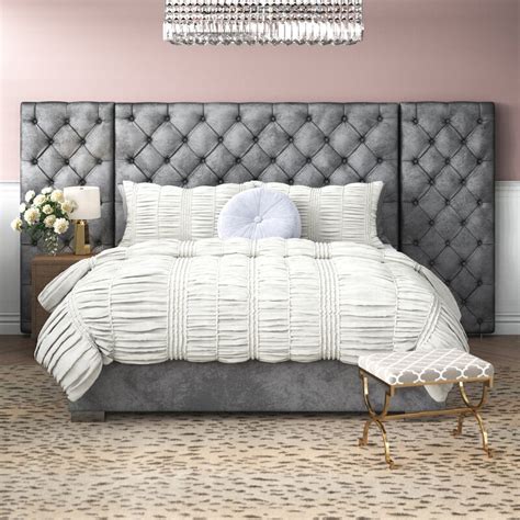 Everly Quinn Sanders Tufted Low Profile Platform Bed And Reviews Wayfair