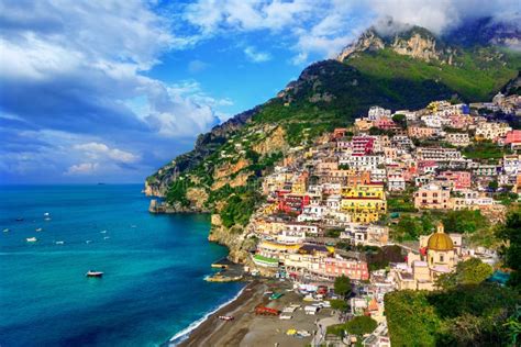 Positano A Picturesque Village On Amalfi Coast Italy Stock Image