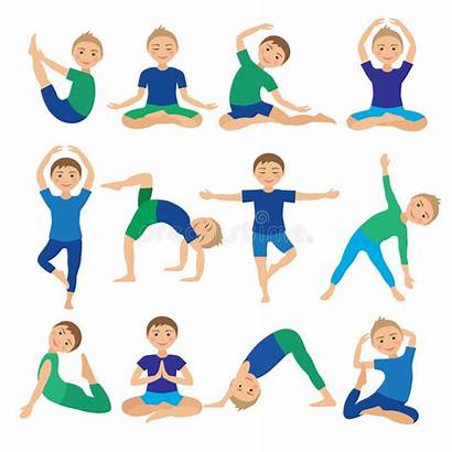 Yoga Poses Gymnastics Exercises Children Child Sports