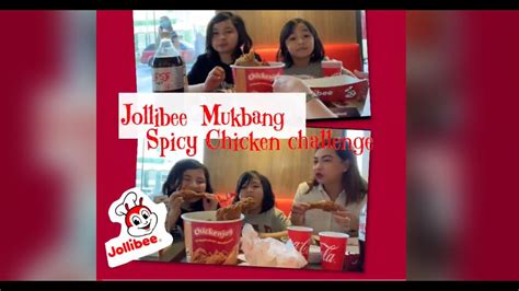 Jollibee Mukbang Spicy Chicken Challenge Mom Of Four Tv Youtube