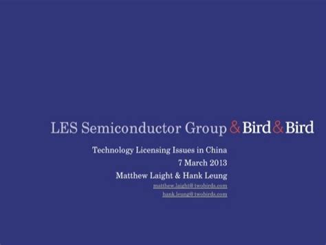 Les Semiconductor Group Licensing Executives Society Usa And
