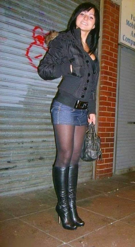 Skirts With Boots Mini Skirts Non Blondes All Jeans Black Pantyhose High Boots Belle