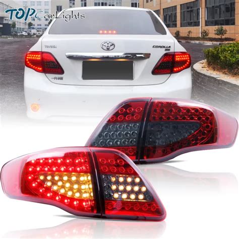 Vland Red Smoked Led Tail Lights For Toyota Corolla Rear Lamps Pair Picclick