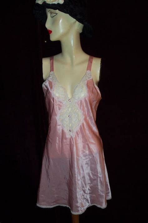 vintage 70s camisole chemise nightgown by thefrenchboudoir on etsy