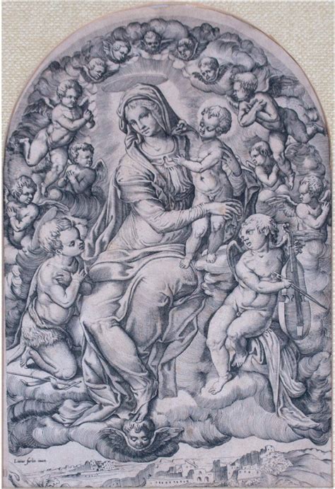 35 Old Master Print Of Madonna After Raphael Inventory Wolfs Fine