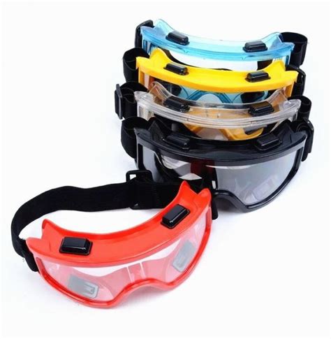Industrial Work Cool Safety Glasses High Impact Polycarbonate Lens With Strap