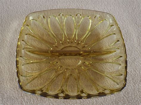 Vintage Amber Glass 2 Part Relish Dish Relish Tray Etsy Relish Trays Amber Glass Relish Dish