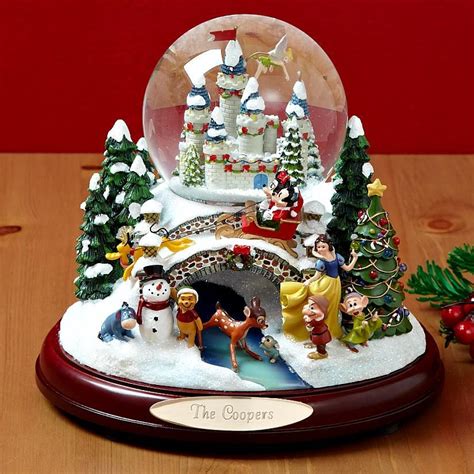 Disney Illuminated Musical Snowglobe Holiday Snow Globe Christmas