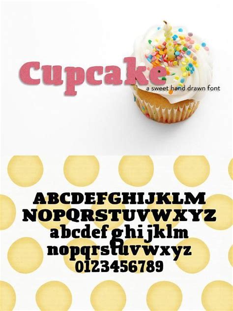 Cupcake Hand Drawn Font Hand Drawn Fonts How To Draw Hands Cool Fonts