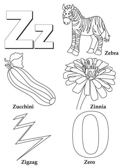 Pin By Teacher On Mai Alphabet Coloring Pages Letter Z Coloring Page