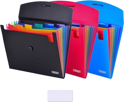 Pocket Expanding File Pcs Plastic Expandable File Folder Black Blue Red Buy Online At