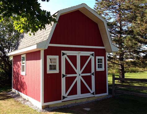 Our number one selling shed provides plenty of overhead storage room and along with the lofted garage has the most cubic space of our building styles. 12×16 Tall Barn Style Gambrel Roof Shed Plans