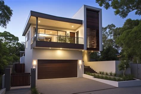 Premium Ai Image Sleek Contemporary Residence Featuring Dual Levels