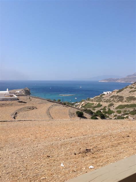 Sxoinousa Small Cyclades Greece View From Deli Cafe Greek Islands