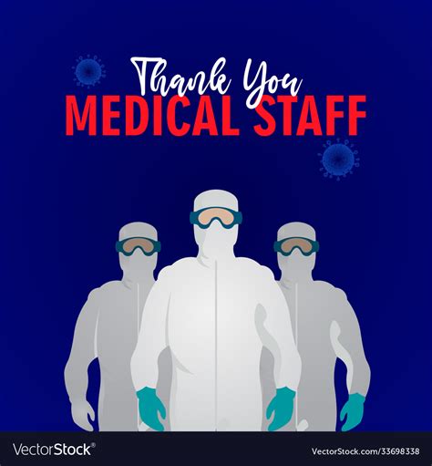 Thank You Medical Staff Corona Virus Covid 19 Vector Image