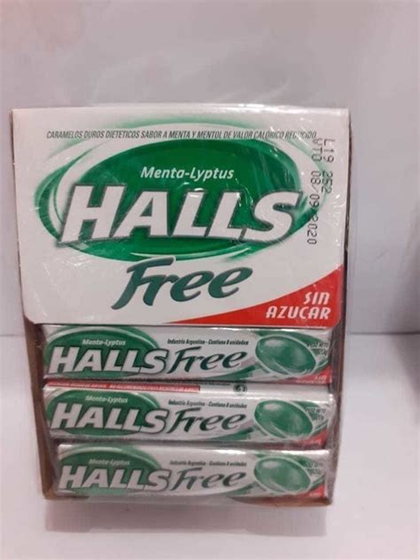 Pastillas Halls Free Menta Lyptus Caja X 12 Unidades