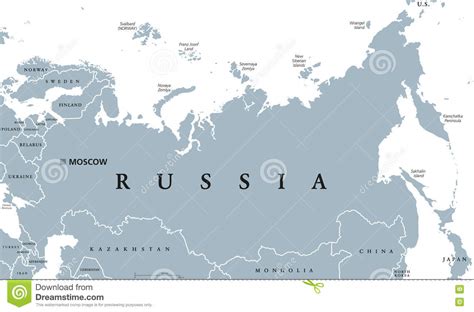 De Politieke Kaart Van Rusland Vector Illustratie Illustration Of