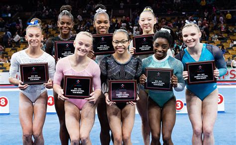 Usa Gymnastics Names 2018 19 Us Womens National Team · Xfinity Us Gymnastics Championships