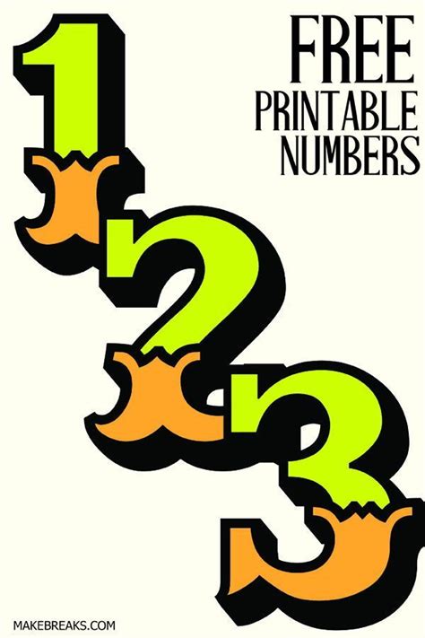 Pin On Printable Numbers For Crafts Classroom And Decor