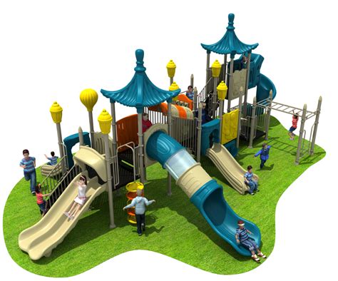 Children Popular Preschool Ladder Plastic Slide Outdoor Amusement Theme