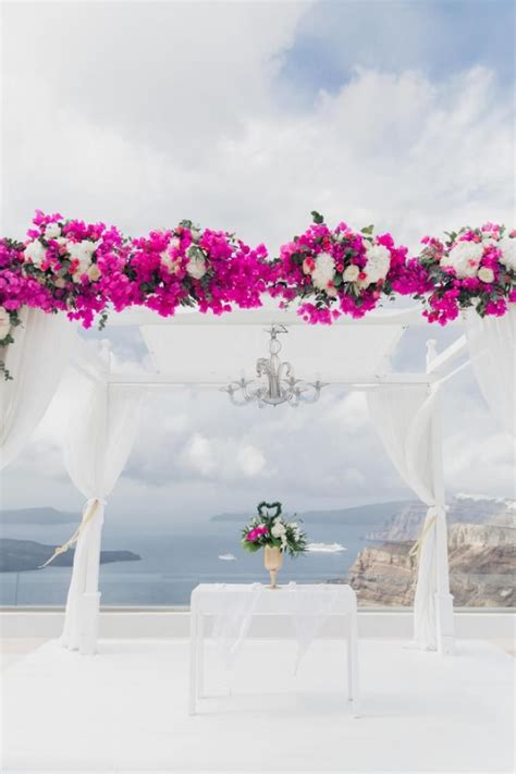 Elegant Destination Wedding In Santorini Tie The Knot In Santorini