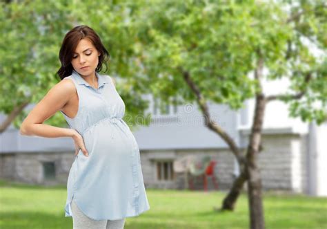 Pregnant Woman With Backache Stock Photo Image Of Healthy Child