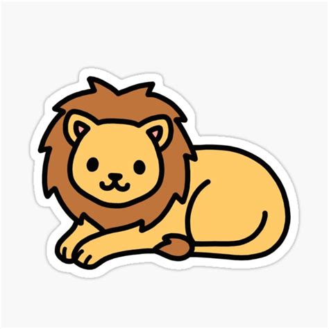 Lion Sticker For Sale By Littlemandyart Redbubble