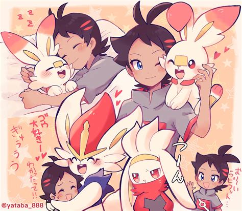 Scorbunny Goh Cinderace And Raboot Pokemon And 2 More Drawn By