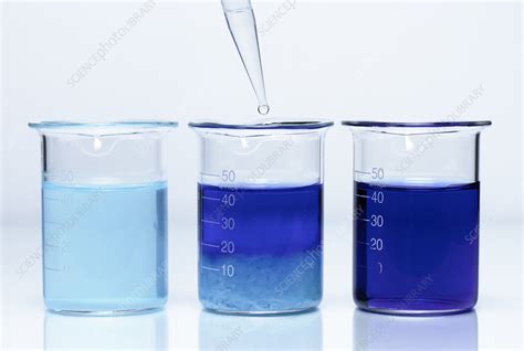 Ammonia reacts with copper sulfate - Stock Image - C043/4940 - Science ...