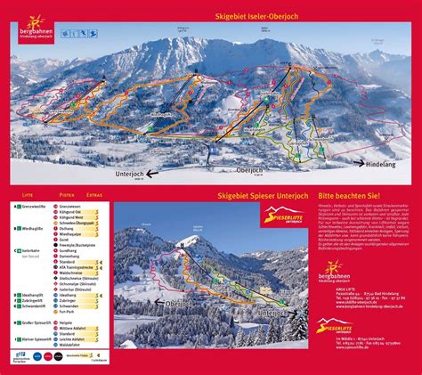 Large Piste Map Of Hindelang Oberjoch Ski Resort Allgau Alps
