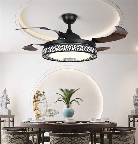 Retractable Ceiling Fans With Bluetooth Audio And Light