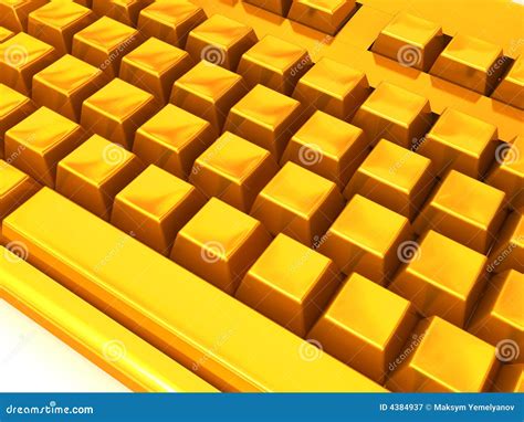 Golden Keyboard Royalty Free Stock Photography Image 4384937