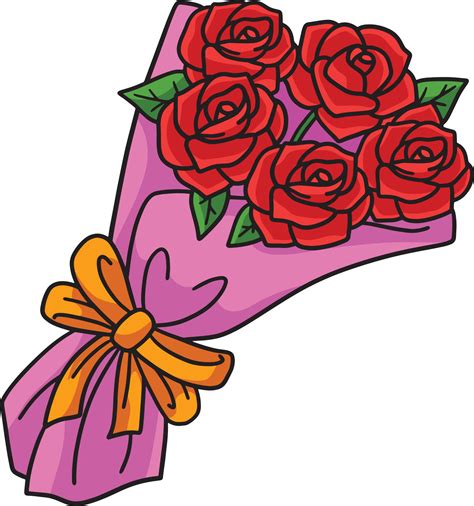 Blumenstrauß Cartoon farbige Cliparts 13655539 Vektor Kunst bei Vecteezy
