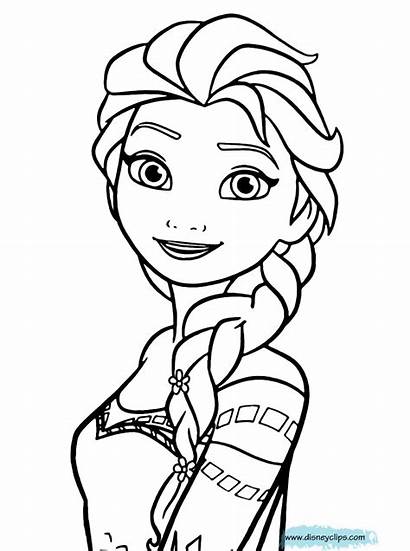 Elsa Frozen Coloring Pages Printable Disney Anna