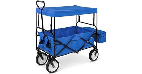 Best Choice Products Collapsible Folding Utility Wagon With Canopy
