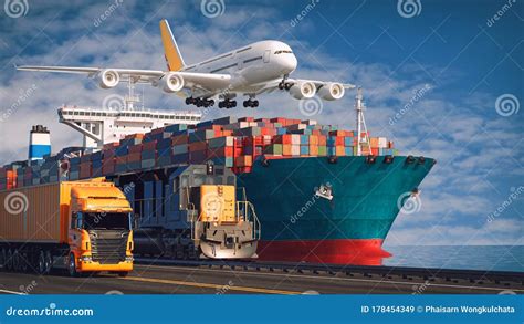 Transportation And Logistics Of Container Cargo Ship Editorial Stock