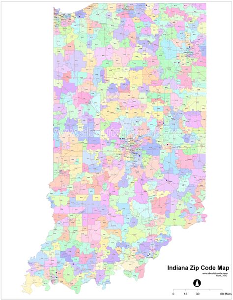 Zip Code Map For Indiana America Map