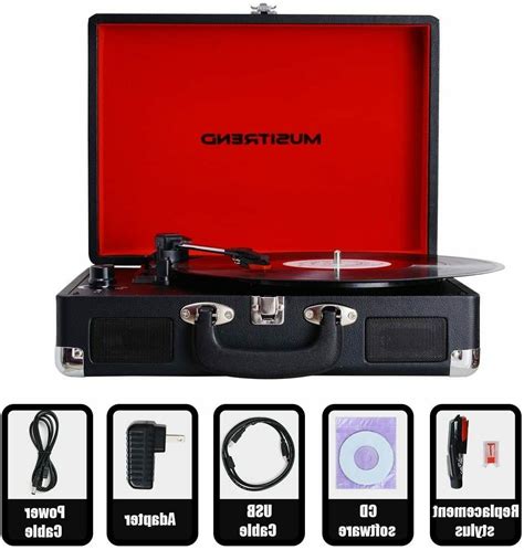 Jorlai Musitrend Turntable Portable Suitcase Record Player