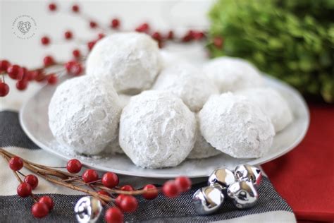 Snowball Cookies Covered By Soft And Snowy Powdered Sugar