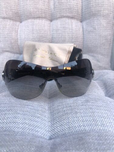 Bvlgari Sunglasses 6074 B Black Swarovski Crystal Limited Edition Ebay