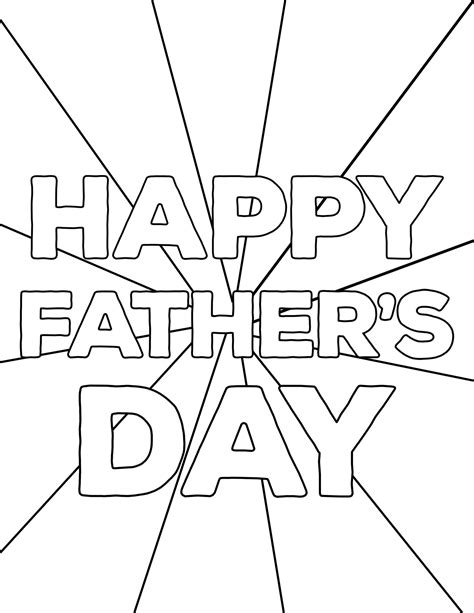 There are plenty of good gifts for father's day celebration, but he is father's day surprise gift coloring page: Happy Father's Day Coloring Pages Free Printables | Paper ...