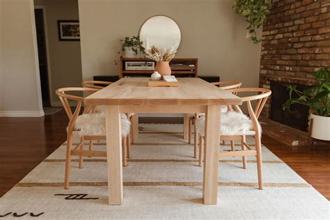 Vega Solid Wood Scandinavian Style Farmhouse Dining Table Made To Order