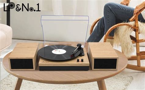 Lpandno1 Retro Wireless Vinyl Record Player With Stereo Bookshelf