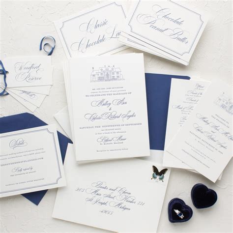 Custom Letterpress Wedding Invitation Suite Banter And Charm