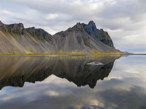 Mountain Reflection Hofn Iceland Stock Photo Image Of Mountains