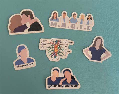 Greys Anatomy Sticker Pack Etsy