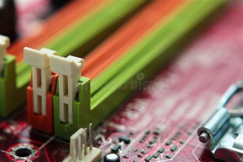 Computer Parts Close Up Abstract Background Selective Focus Stock