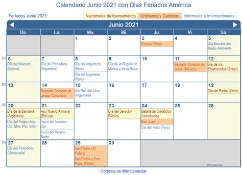 Encuentra aquí los días feriados en el 2021 en chile. Calendario Junio 2021 para imprimir - América